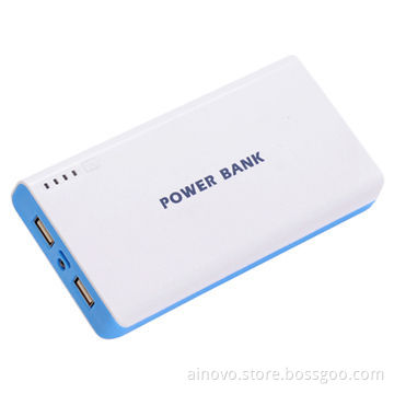 Portable DC power supply for mobile phone, tablet PC, PSP, dual USB, 20,000mA battery capacity